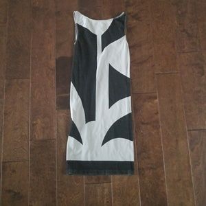 Bebe black and grey bodycon dress